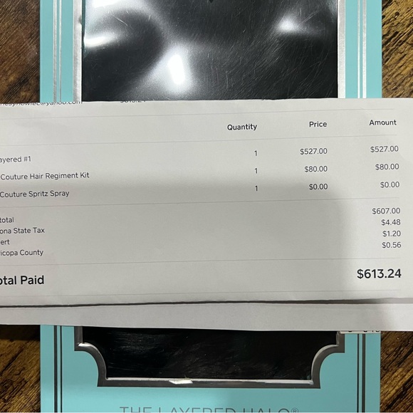 Black Hair Extension halo - Picture 4 of 5